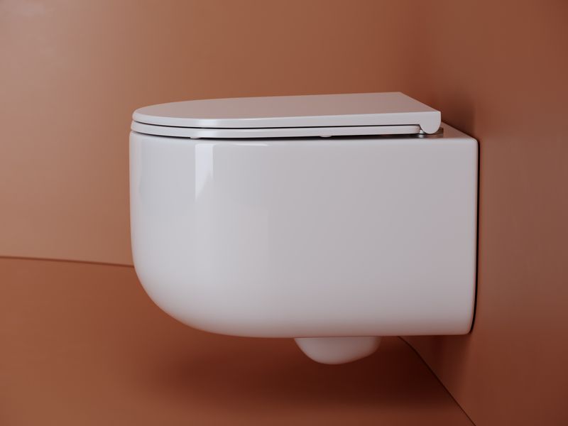 Унитаз подвесной Ceramicanova Ulma Rimless CN4006 49x36 (белый), безободковый, с сиденьем
