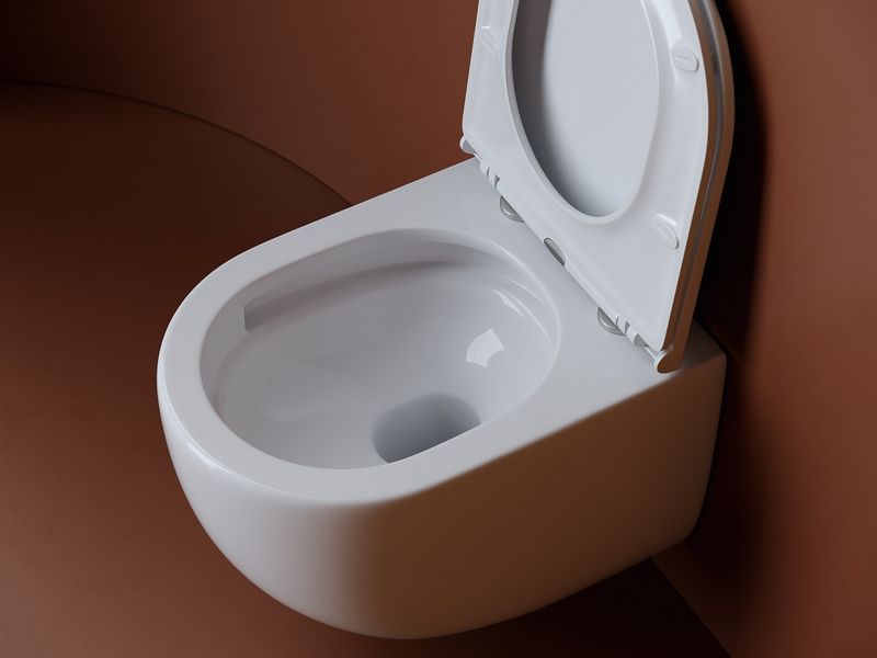 Унитаз подвесной Ceramicanova UP Rimless CN4007 49.5x36 (белый), безободковый, с сиденьем