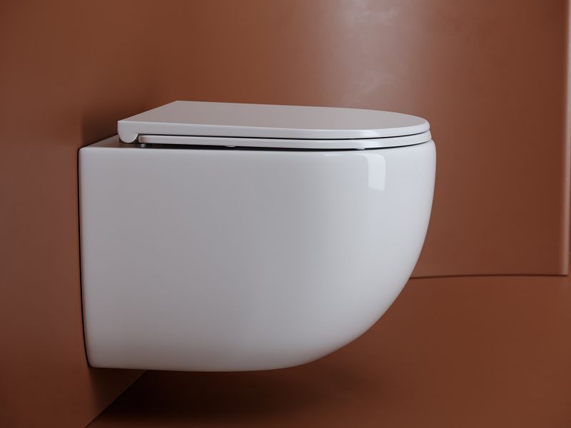 Унитаз подвесной Ceramicanova UP Rimless CN4007 49.5x36 (белый), безободковый, с сиденьем