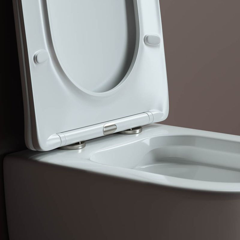 Унитаз подвесной Ceramica Nova Mia Rimless CN1805 с сиденьем и креплением 52х36 (белый)