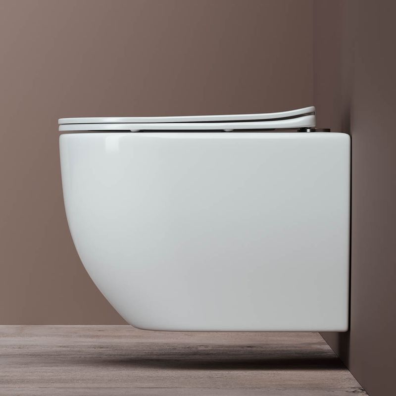 Унитаз подвесной Ceramica Nova Mia Rimless CN1805 с сиденьем и креплением 52х36 (белый)