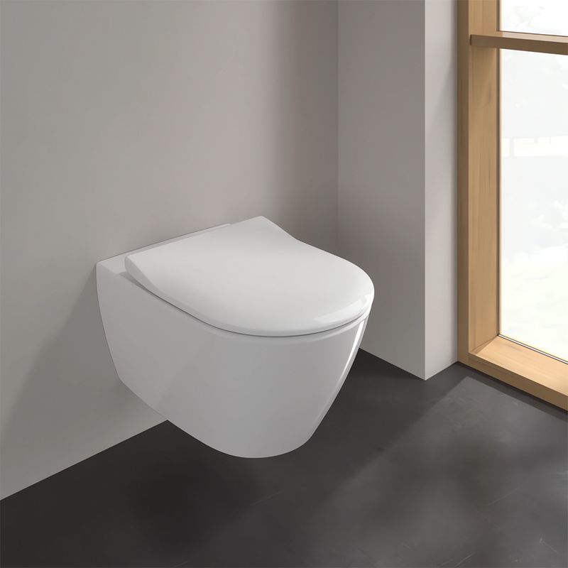 Унитаз подвесной Villeroy & Boch Subway 2.0 5614R201 56х37 с сиденьем и креплением (белый)