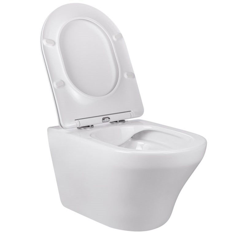 Унитаз подвесной Vincea Edge-M VT1-37 55.5x36.5x35.5 (белый), безободковый с быстросъемным сиденьем