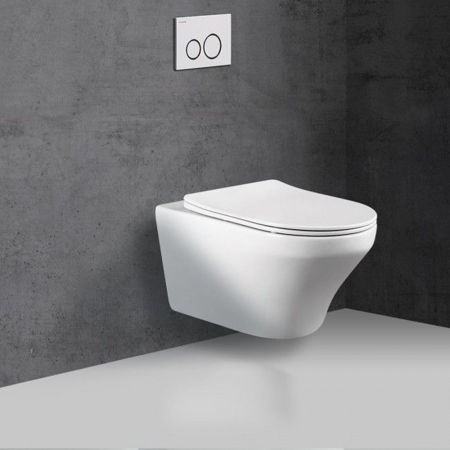 Унитаз подвесной Vincea Edge-M VT1-37 55.5x36.5x35.5 (белый), безободковый с быстросъемным сиденьем
