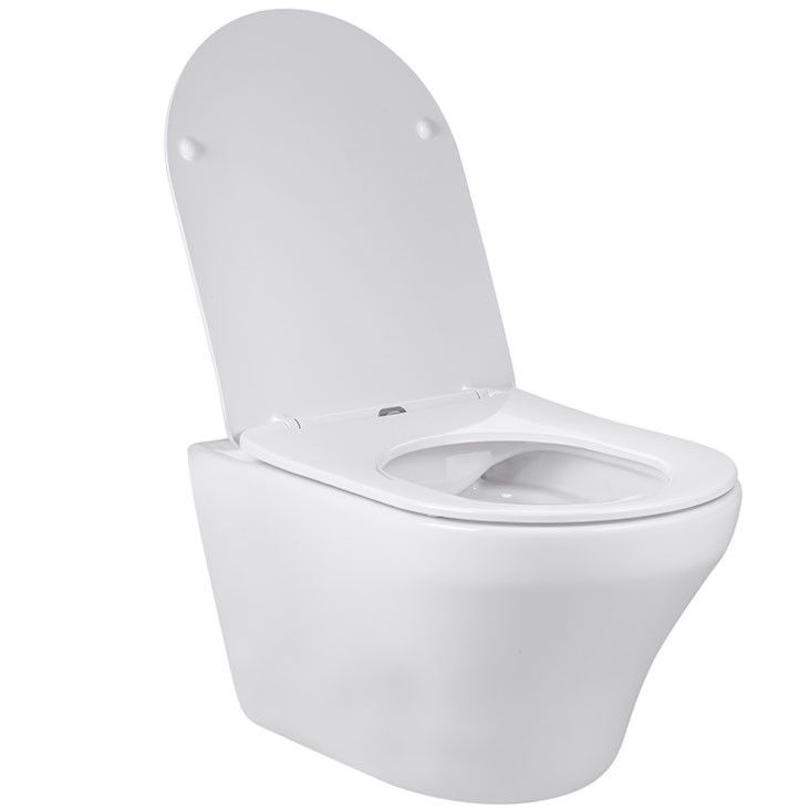 Унитаз подвесной Vincea Edge-M VT1-37 55.5x36.5x35.5 (белый), безободковый с быстросъемным сиденьем