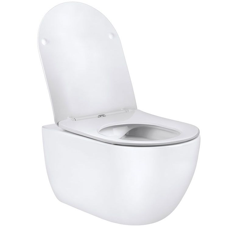 Унитаз подвесной Vincea Evo VT1-34 55.5x36.5x35.5 (белый), безободковый с быстросъемным сиденьем