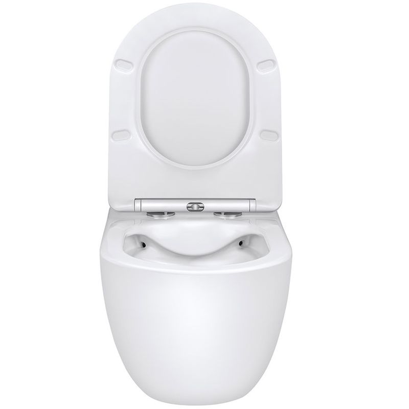 Унитаз подвесной Vincea Evo VT1-34 55.5x36.5x35.5 (белый), безободковый с быстросъемным сиденьем