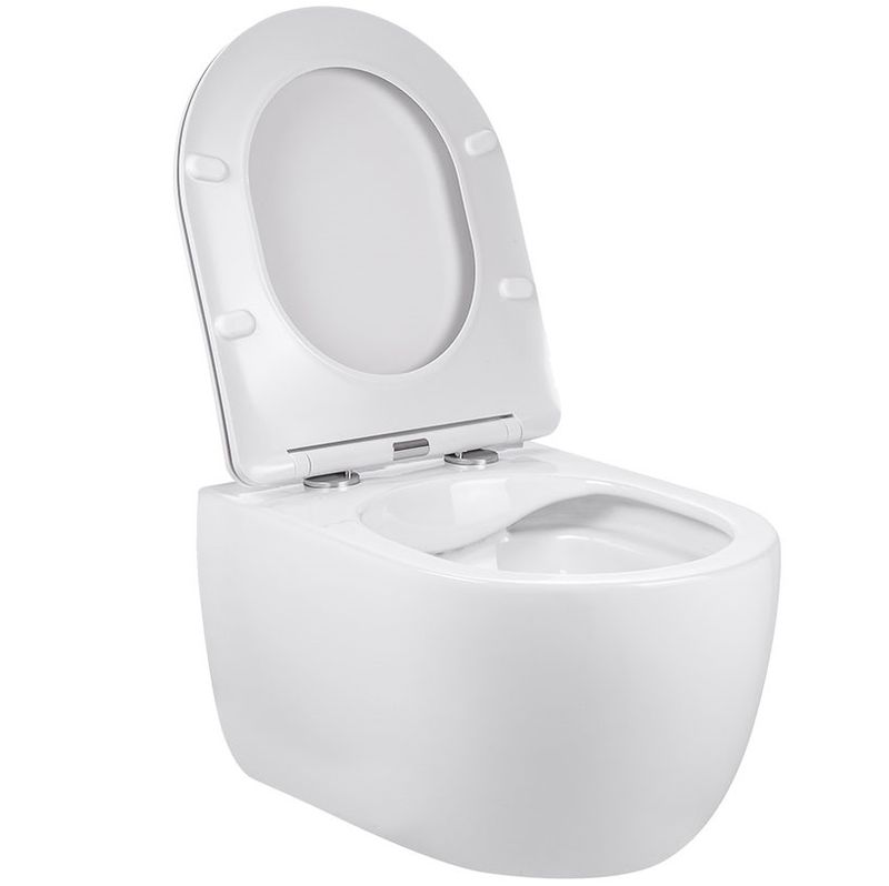 Унитаз подвесной Vincea Evo VT1-34S 49x37x34 (белый), безободковый с быстросъемным сиденьем