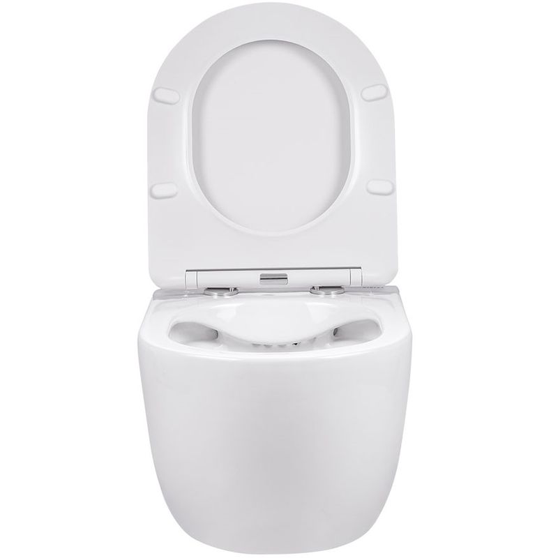 Унитаз подвесной Vincea Evo VT1-34S 49x37x34 (белый), безободковый с быстросъемным сиденьем