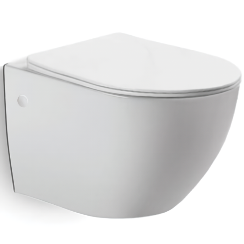 Унитаз подвесной Vincea Globo VT1-14 55x36.5x39.5 (белый), безободковый с быстросъемным сиденьем