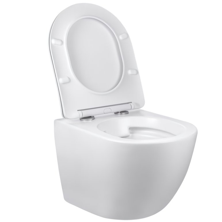 Унитаз подвесной Vincea Globo VT1-14S 48.5x36.5x36 (белый), безободковый с быстросъемным сиденьем