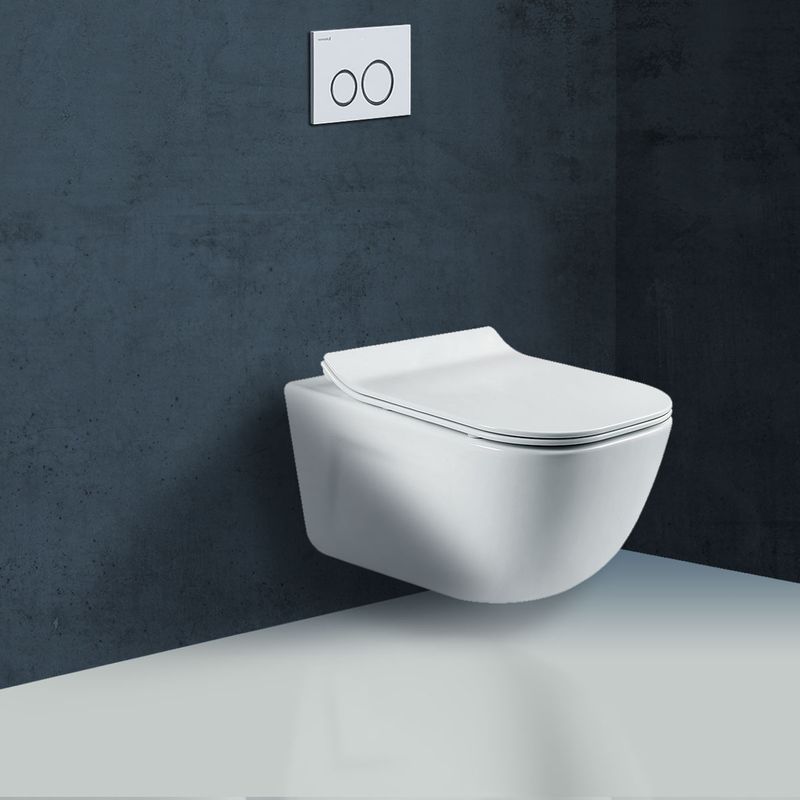 Унитаз подвесной Vincea Idea VT1-33 51x35x36 (белый), безободковый с быстросъемным сиденьем
