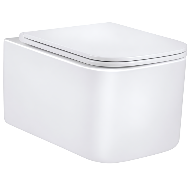 Унитаз подвесной Vincea Ultra VT1-32 52x34.5x35.5 (белый), безободковый с быстросъемным сиденьем