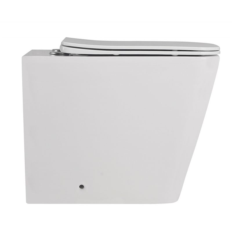 Унитаз приставной Abber Rechteck AC1211 56x34x40 (белый), безободковый
