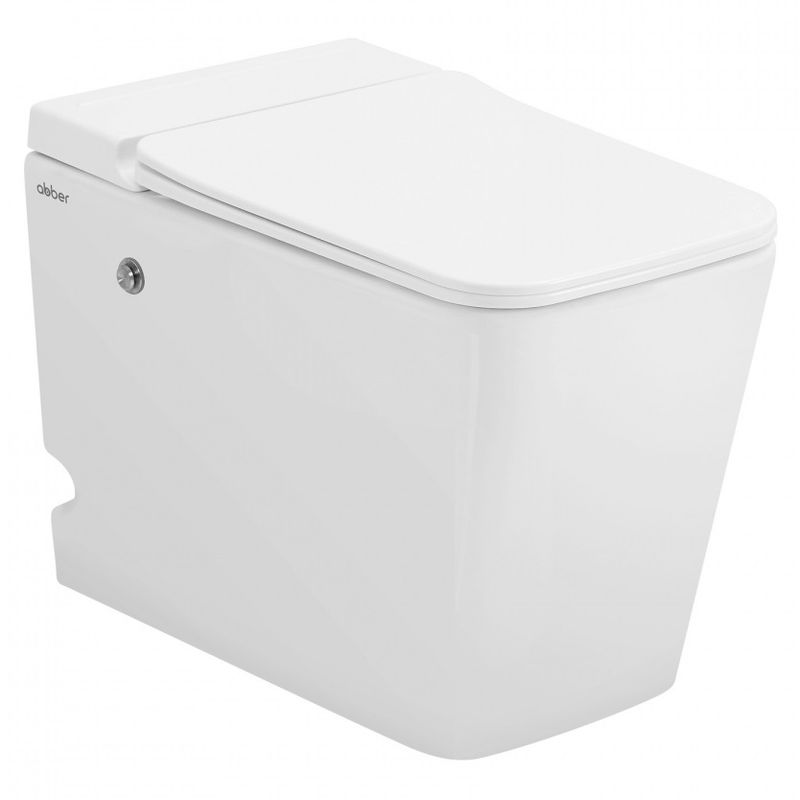 Унитаз приставной Abber Rechteck AC1213P 59x36,5x44,5 (белый), с импульсным смывом