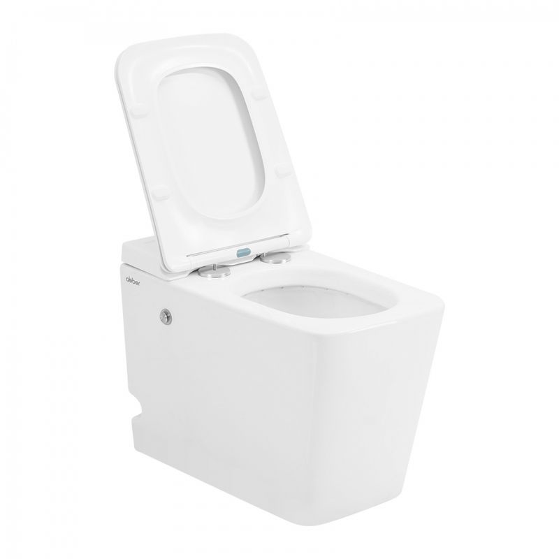 Унитаз приставной Abber Rechteck AC1213P 59x36,5x44,5 (белый), с импульсным смывом