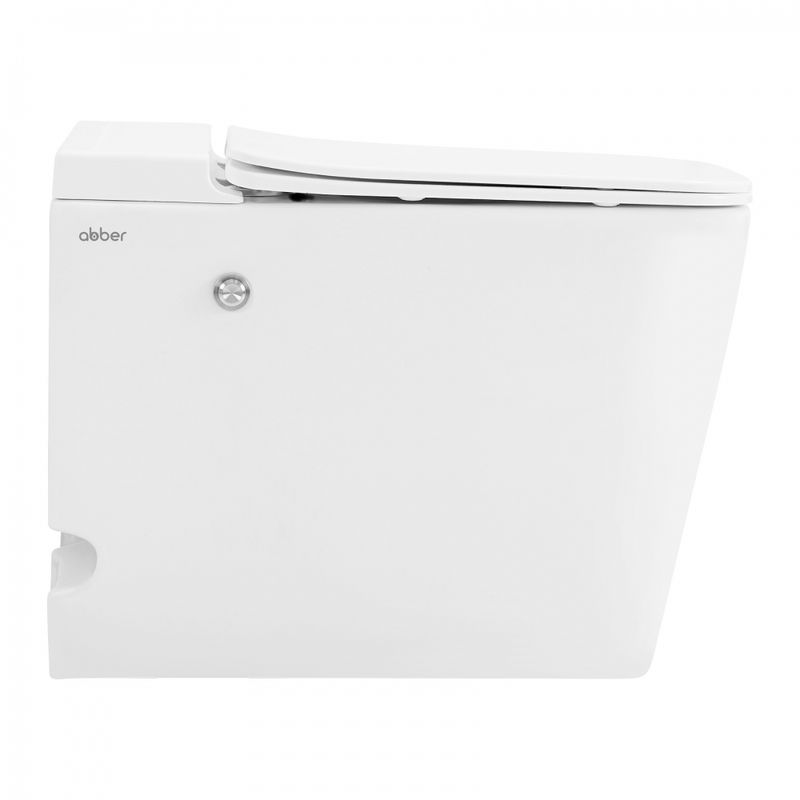 Унитаз приставной Abber Rechteck AC1213P 59x36,5x44,5 (белый), с импульсным смывом