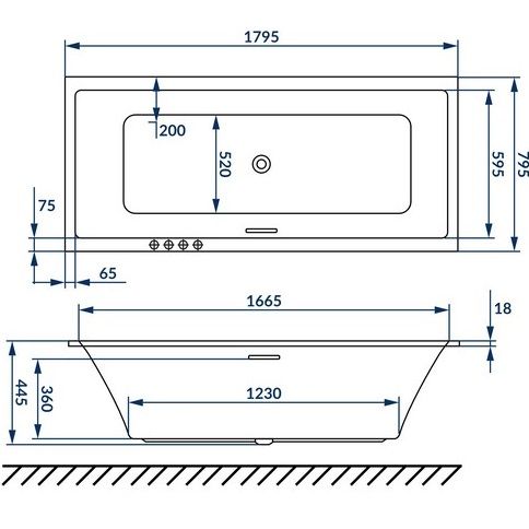 Ванна акриловая Excellent Heaven Slim WAEX.HEV18WHS 180x80 (белый)