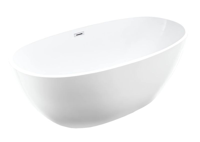 Ванна акриловая отдельностоящая Vincea VBT-404-1700 170x85 (белый ), слив-перелив в комплекте