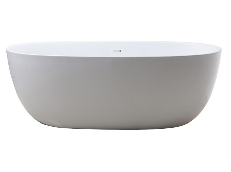 Ванна акриловая отдельностоящая Vincea VBT-205 170х80 (белый), слив перелив в комплекте 