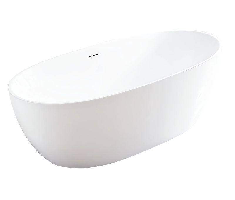 Ванна акриловая отдельностоящая Vincea VBT-405-1860 186х88.5 (белый ), щелевой перелив в комплекте 