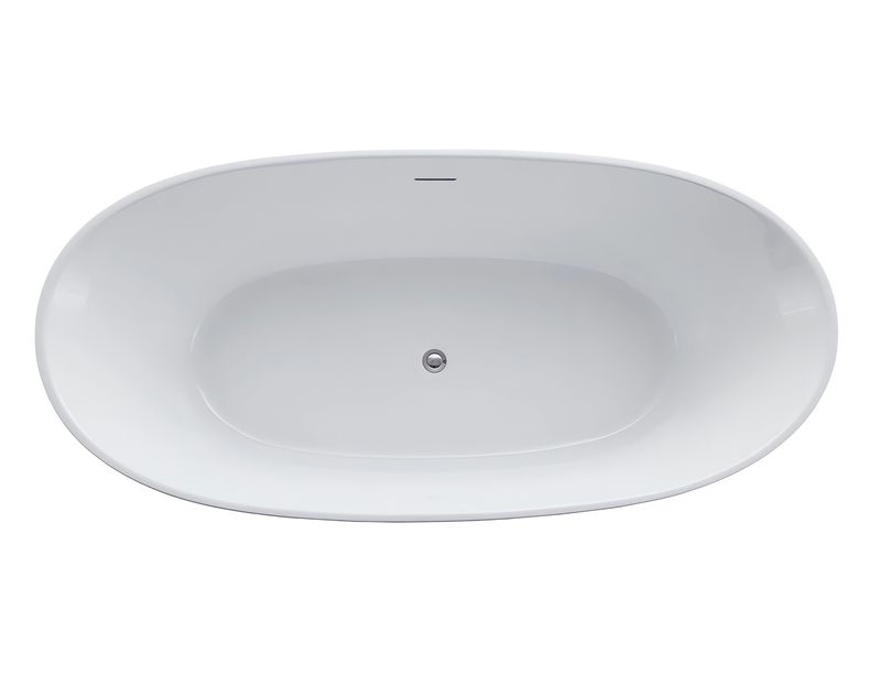 Ванна акриловая отдельностоящая Vincea VBT-405-1860 186х88.5 (белый ), щелевой перелив в комплекте 