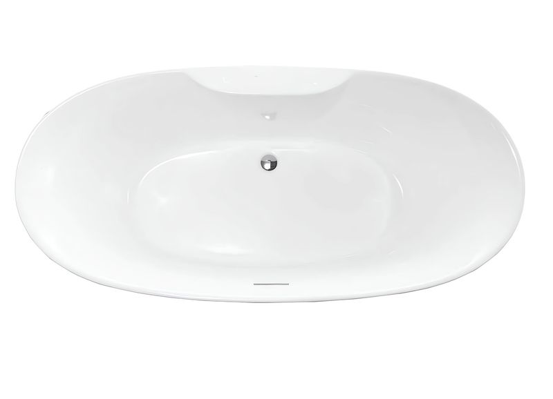 Ванна акриловая отдельностоящая Vincea VBT-405B-1700 170х80 (белый ), щелевой перелив в комплекте 