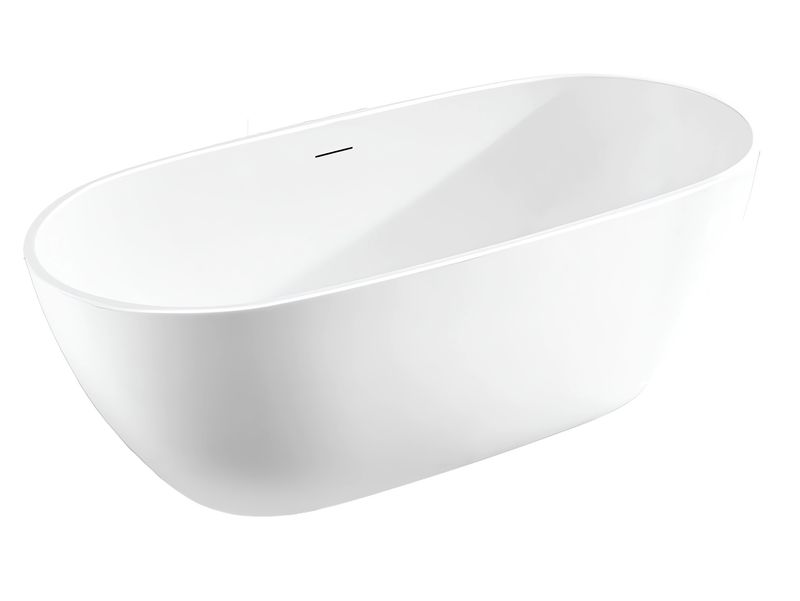 Ванна акриловая отдельностоящая Vincea VBT-408-1700 170х81.5 (белый), щелевой перелив в комплекте 