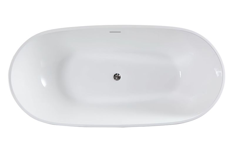 Ванна акриловая отдельностоящая Vincea VBT-408-1700 170х81.5 (белый), щелевой перелив в комплекте 
