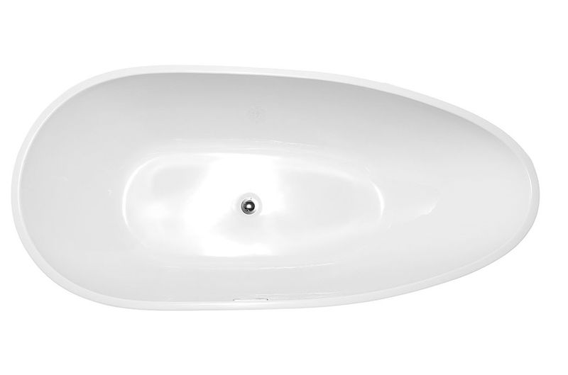 Ванна акриловая отдельностоящая Vincea VBT-422-1700 170х80 (белый), слив перелив в комплекте 