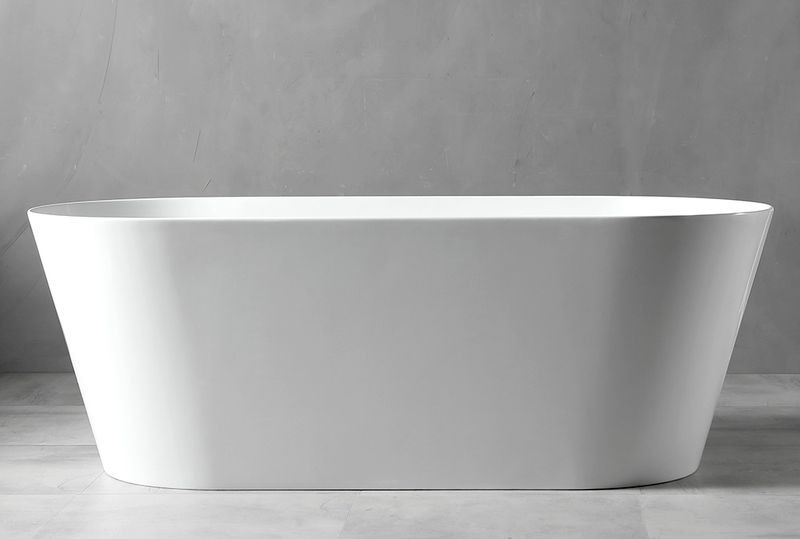 Ванна акриловая отдельностоящая ABBER AB9222-1.5 150x70x60 (белый), слив-перелив