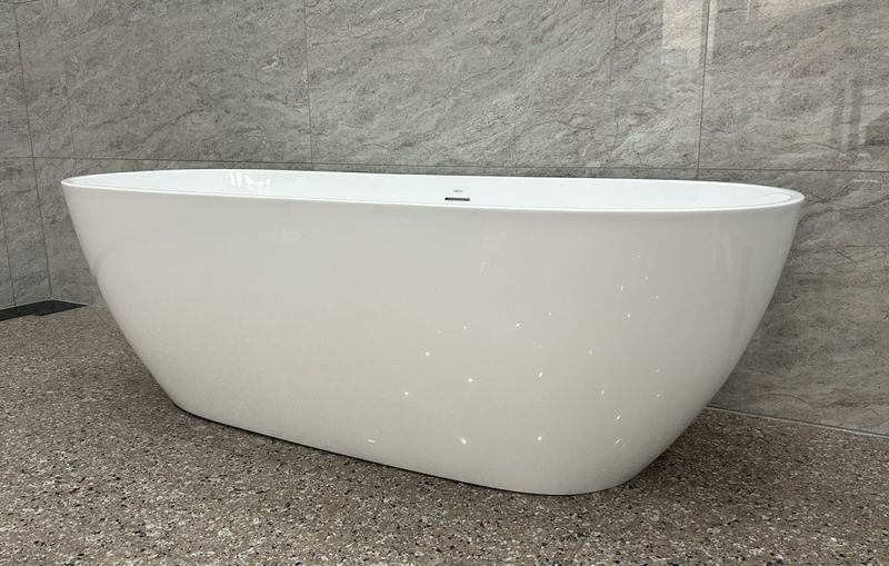 Ванна акриловая отдельностоящая Abber AB9263-1.8 180x81.5x58 (белый), слив-перелив