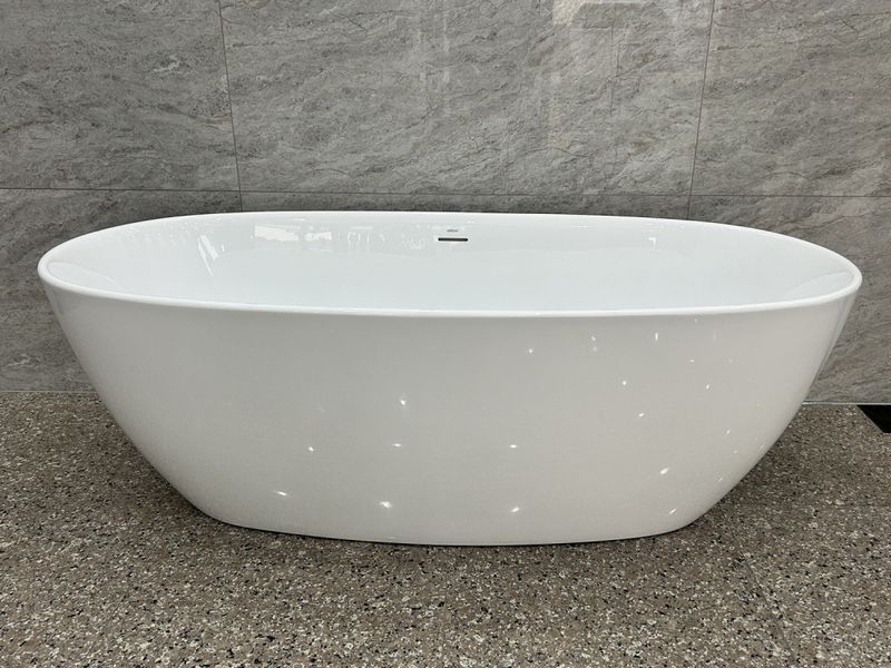 Ванна акриловая отдельностоящая Abber AB9265-1.7 170x80x58 (белый), слив-перелив