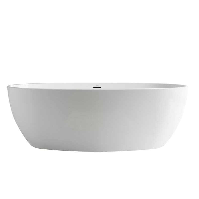 Ванна акриловая отдельностоящая Abber AB9504 186x88.5x60.5 (белый), слив-перелив