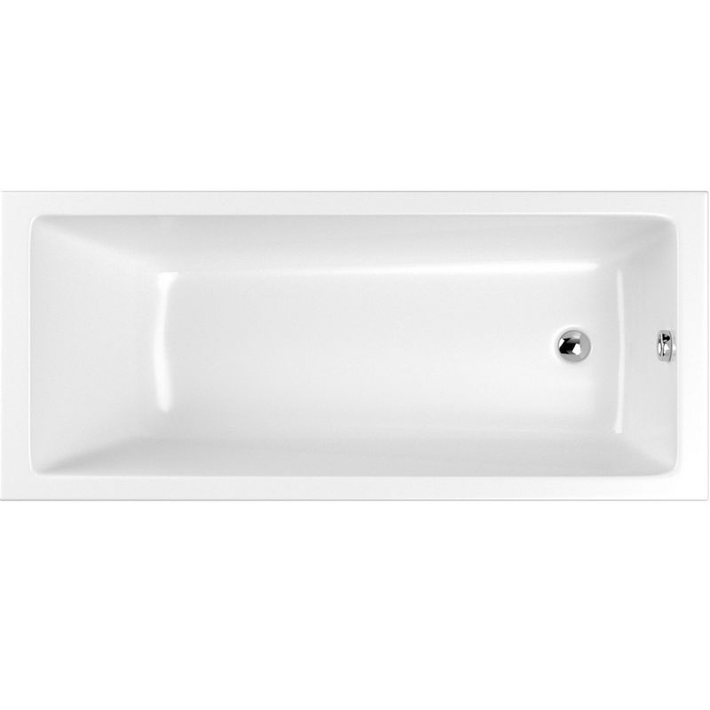 Ванна пристенная акриловая Whitecross Wave 0101.130070.100 130x70 (белый глянцевый), без слива-перелива