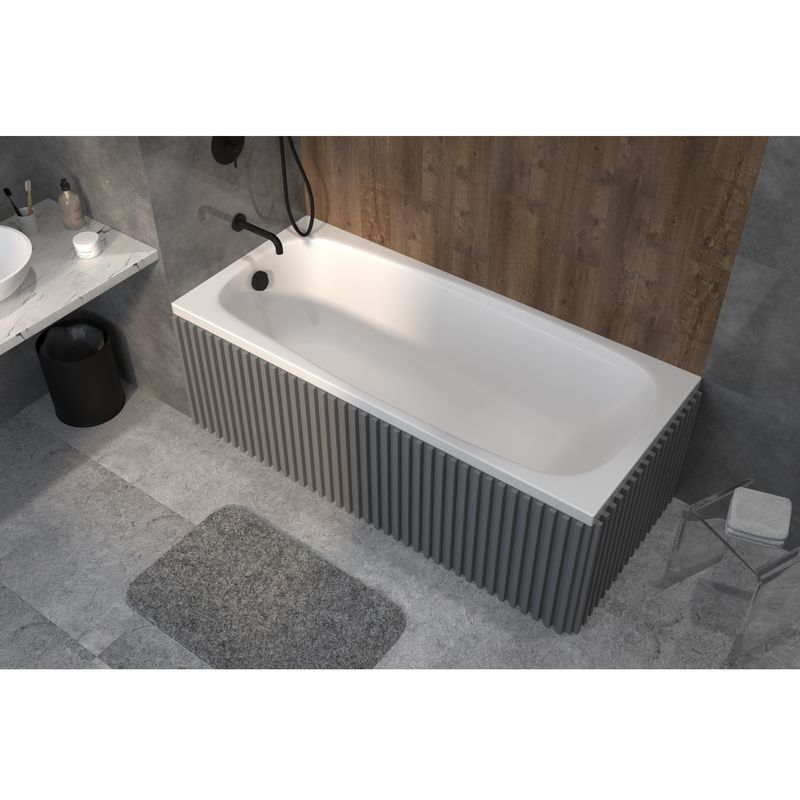 Ванна пристенная акриловая Whitecross Layla 0102.170075.100 170x75 (белый глянцевый), без слива-перелива
