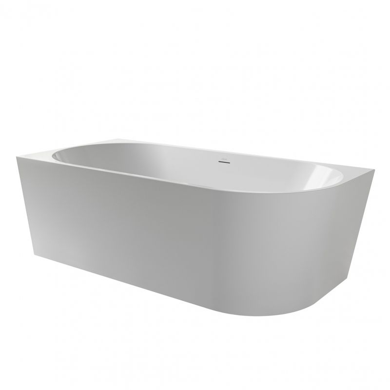 Ванна акриловая пристенная Abber AB9502-1.4 R 140x70x58 (белый), правая, слив-перелив 