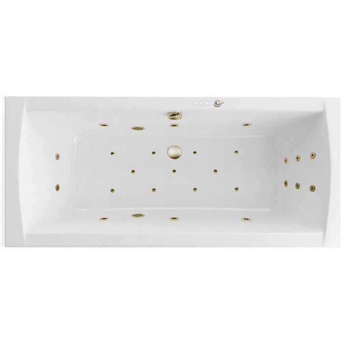 Ванна гидромассажная Excellent Aquaria Lux Ultra WAEX.AQU18.ULTRA.BR 180x80 (бронза), на каркасе, со сливом-переливом