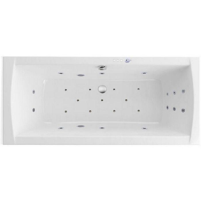 Ванна гидромассажная Excellent Aquaria Lux Ultra WAEX.AQU18.ULTRA.CR 180x80 (хром), на каркасе, со сливом-переливом