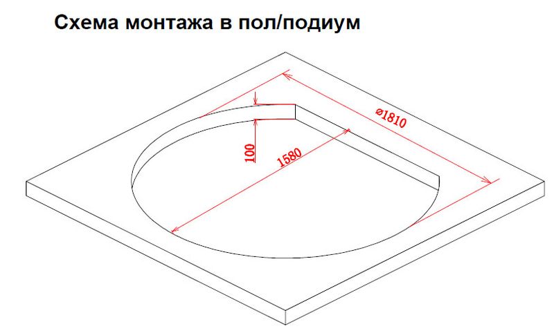 Ванна гидромассажная встраиваемая Gemy GG9053 B 185х162х74 (белый), слив-перелив
