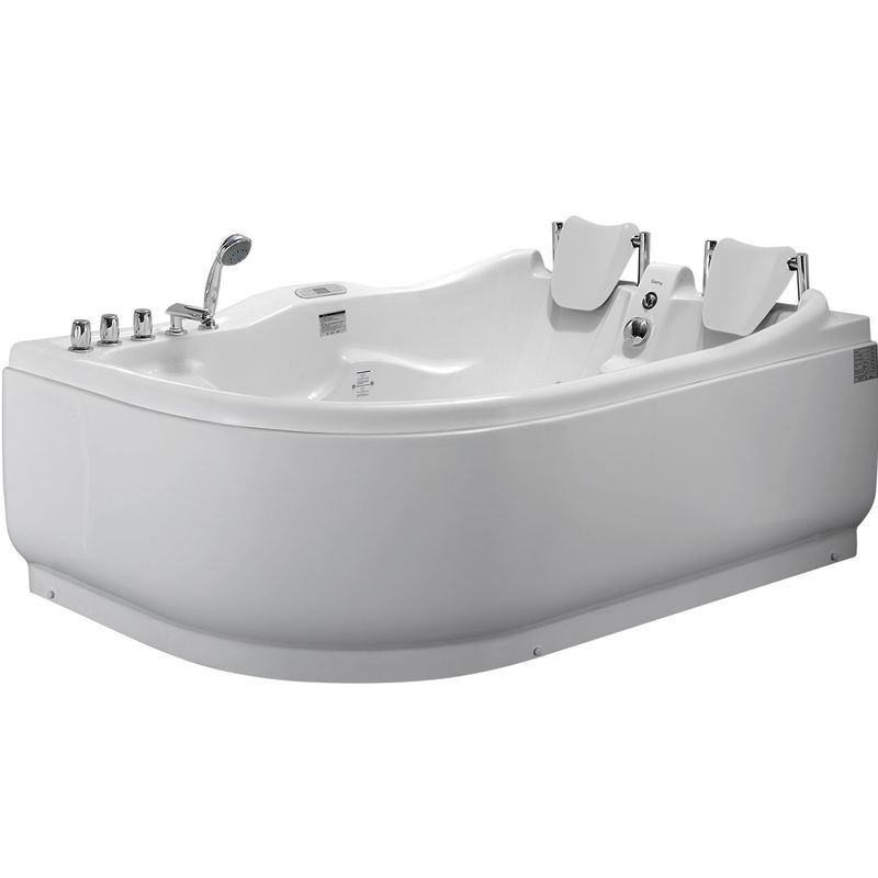 Ванна гидромассажная пристенная Gemy G9083 K R 180х121х73 (белый), слив-перелив, правосторонняя