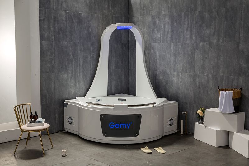 Ванна гидромассажная пристенная угловая Gemy G9070 K 170х170х225 (белый), слив-перелив