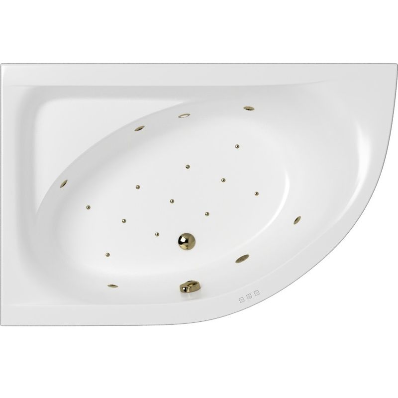 Ванна гидромассажнаяWhitecross Aquarella RELAX 0108.170110.100.RELAX.BR 170x110 (белый глянцевый, бронза), каркас, слив-перелив, левая