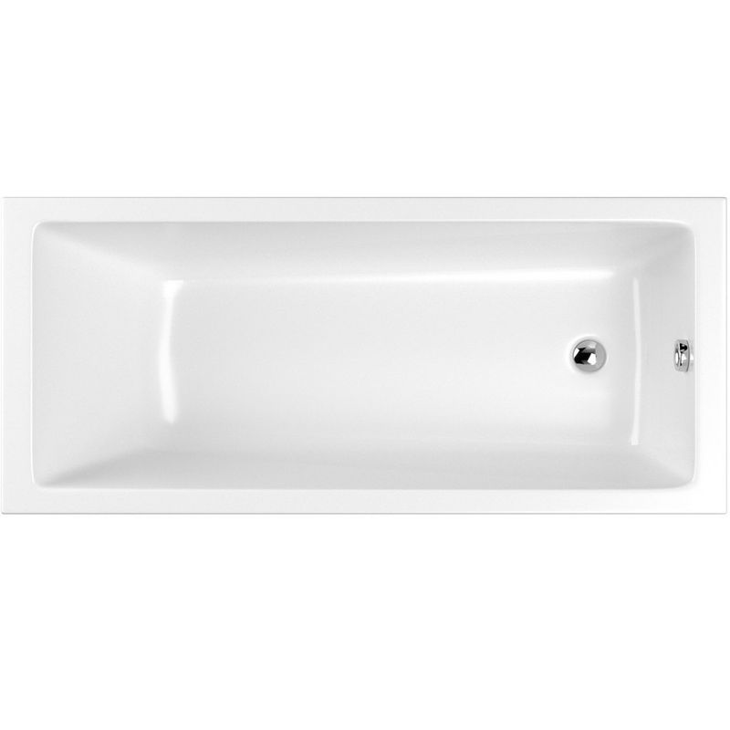 Ванна встраиваемая акриловая Whitecross Wave Slim 0111.130070.100 130x70 (белый глянцевый), без слива-перелива