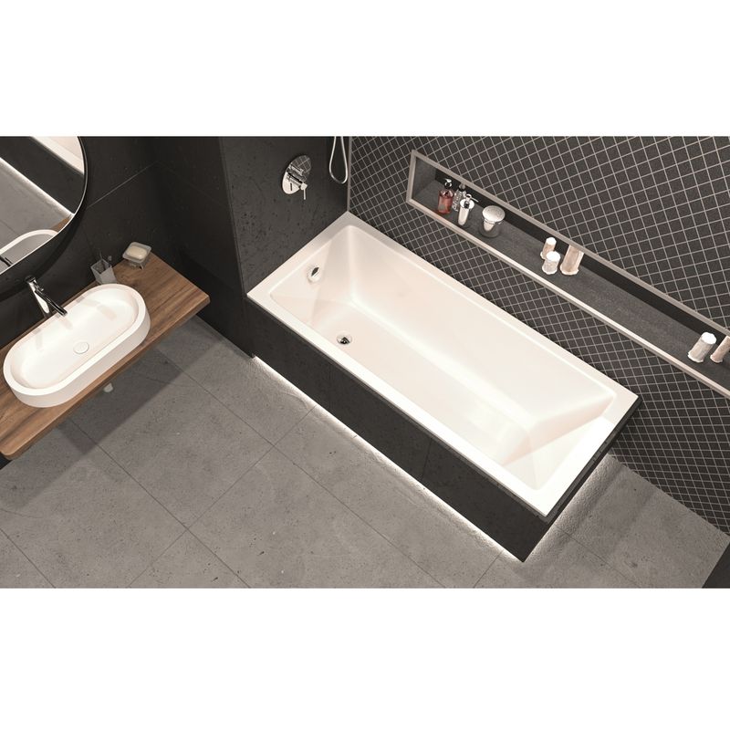 Ванна встраиваемая акриловая Whitecross Wave Slim 0111.140070.100 140x70 (белый глянцевый), без слива-перелива