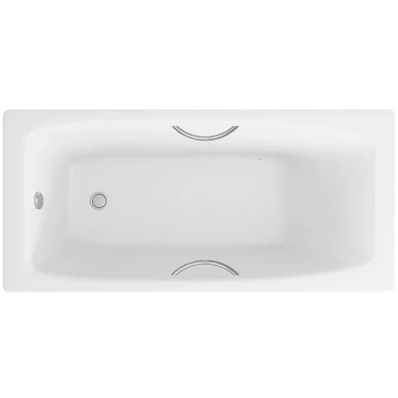 Ванна чугунная Delice Repos DLR220507R 150х70 (белый), встраиваемая с ручками