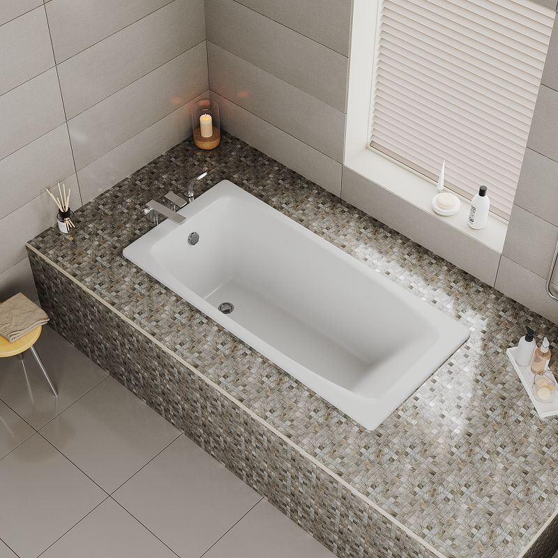 Ванна чугунная Delice Repos DLR220508R-AS 170х70 (белый), встраиваемая с антискользящим покрытием и ручками