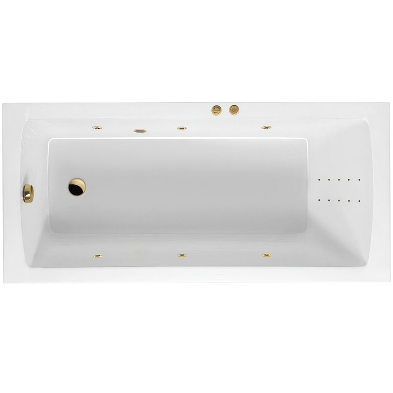 Ванна гидромассажная Excellent Aquaria Line Nano WAEX.AQU14.LINENANO.GL 140x70 (золото), на каркасе, со сливом-переливом