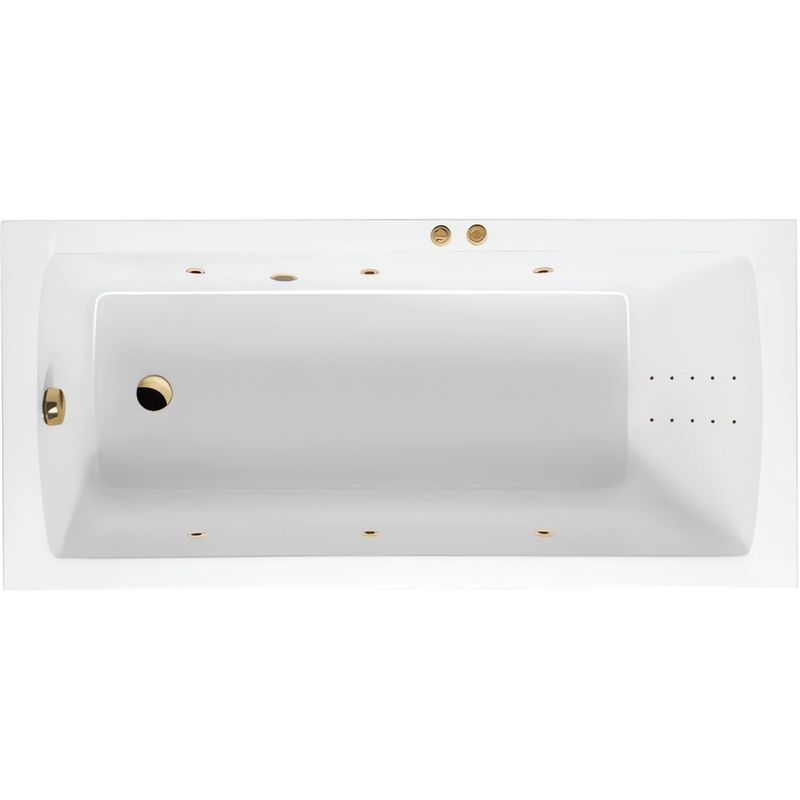 Ванна гидромассажная Excellent Aquaria Line Nano WAEX.AQU17.LINENANO.GL 170x75 (золото), на каркасе, со сливом-переливом