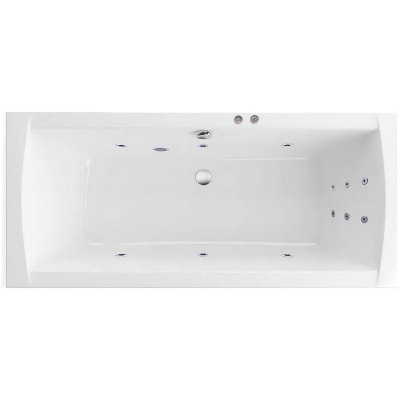 Ванна гидромассажная Excellent Aquaria Lux Line WAEX.AQU18.LINE.CR 180x80 (хром), на каркасе, со сливом-переливом